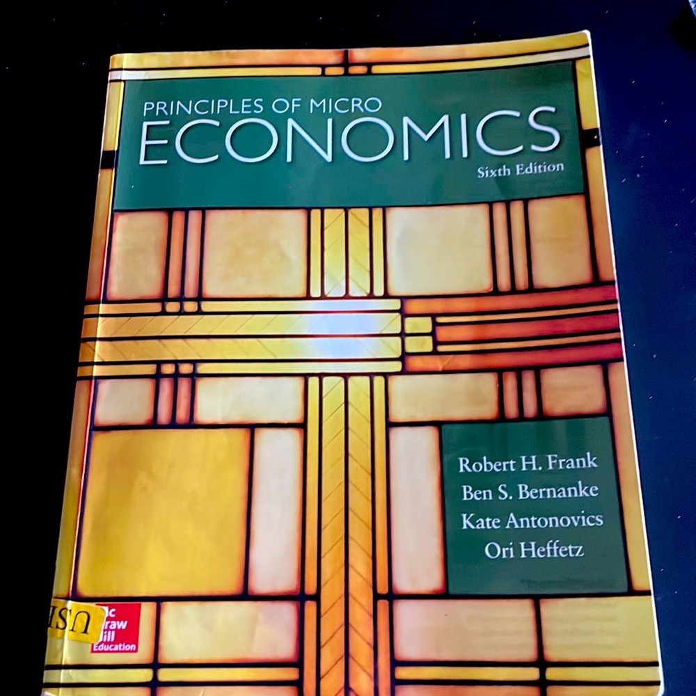 Principles of Micro Economics, 6th edition, Mc Graw Hill, Robert Frank author